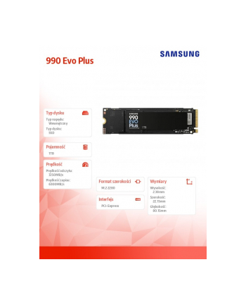 samsung Dysk SSD 990Evo Plus NVMe MZ-V9S1T0BW