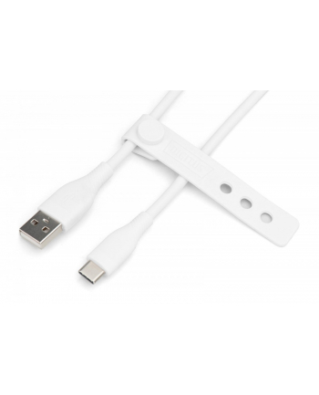 digitus Kabel zasilający silikonowy USB-A - USB-C, USB 2.0 60W, 0,5m Biały