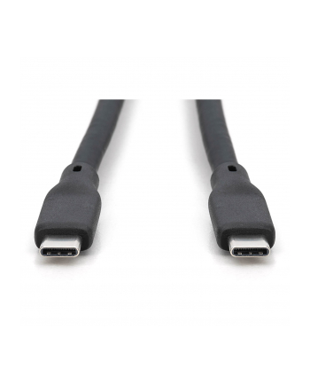 digitus Kabel połączeniowy silikonowy USB-C - USB-C, USB 3.2 Gen2 10G 4K 100W, 0,5m Czarny