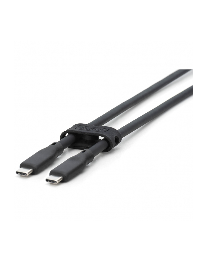 digitus Kabel połączeniowy silikonowy USB-C - USB-C, USB 3.2 Gen2 10G 4K 100W, 0,5m Czarny główny