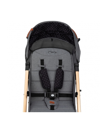 momi Wózek spacerowy ESTELLE szaro-złoty