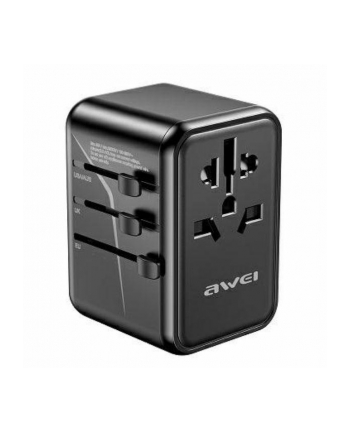 awei Ładowarka podróżna GaN 65W 4w1 US/AU/(wersja europejska)/UK C-40 2xUSB +3xUSB-C