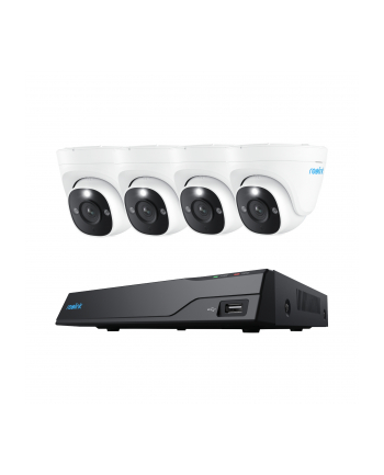 Reolink Nvs8-8Md4 Lan Ip-Zestaw Monitorujący 8-Kanałowy Z 4 Kamerami
