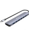 Sandberg USB-C to 7 x USB 3.0 Hub USB hub - 7 - Szary (13640) - nr 1