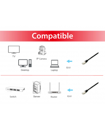 Equip Patch Cat6A 5x/Box S/FTP 2xRJ45 3.00m czarny LSZH (645692)