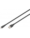 digitus Kabel zasilający silikonowy USB-A - Lightning, USB 2.0 12W, certyfikat MFI, 0,5m Czarny - nr 6
