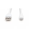 digitus Kabel zasilający silikonowy USB-A - Lightning, USB 2.0 12W, certyfikat MFI, 0,5m Biały - nr 11