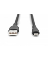 digitus Kabel zasilający silikonowy USB-A - Lightning, USB 2.0 12W, certyfikat MFI, 2m Czarny - nr 2