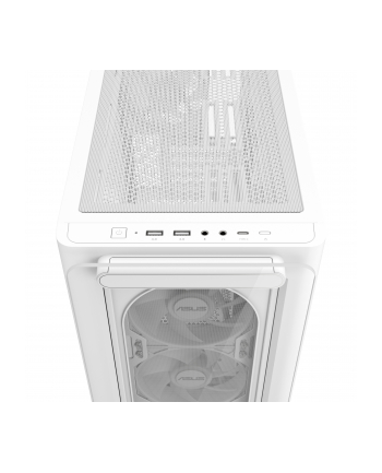 Obudowa Asus A23 PLUS TG ARGB WHITE mATX z oknem bez zasilacza