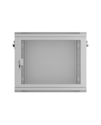 Szafa instalacyjna Lanberg rack wisząca 19'' 9U 600x450 drzwi perforowane szara (flat pack)