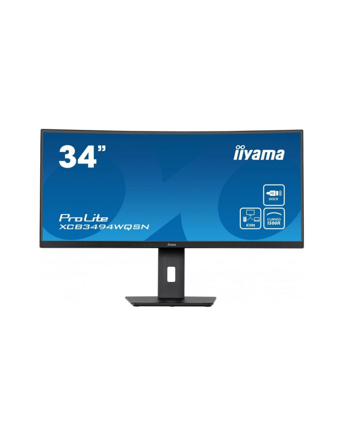 IIYAMA XCB3494WQSN-B5 34inch ETE UW IPS-panel 3440x1440 FreeSync 120Hz 300cd/m2 0.4ms HDMI DP KVM USB-C Dock 3xUSB 3.0 Speakers (P) główny