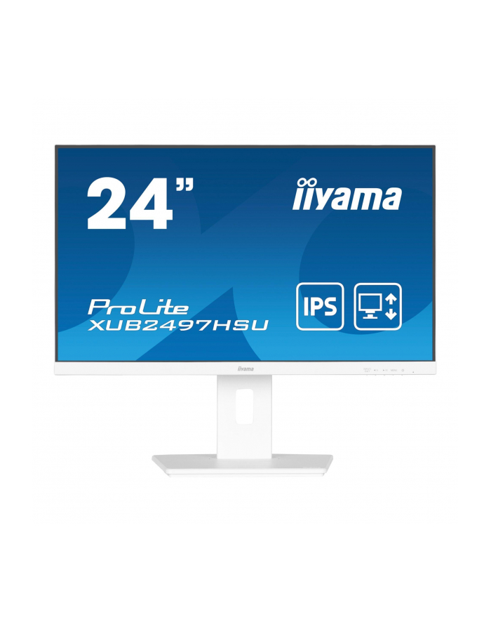 IIYAMA XUB2497HSU-W2 24inch IPS FHD 100Hz Adaptive Sync 300cd/m2 1ms HDMI DP 2xUSB 2.0 Speakers 15cm Height Adj. Stand White (P) główny
