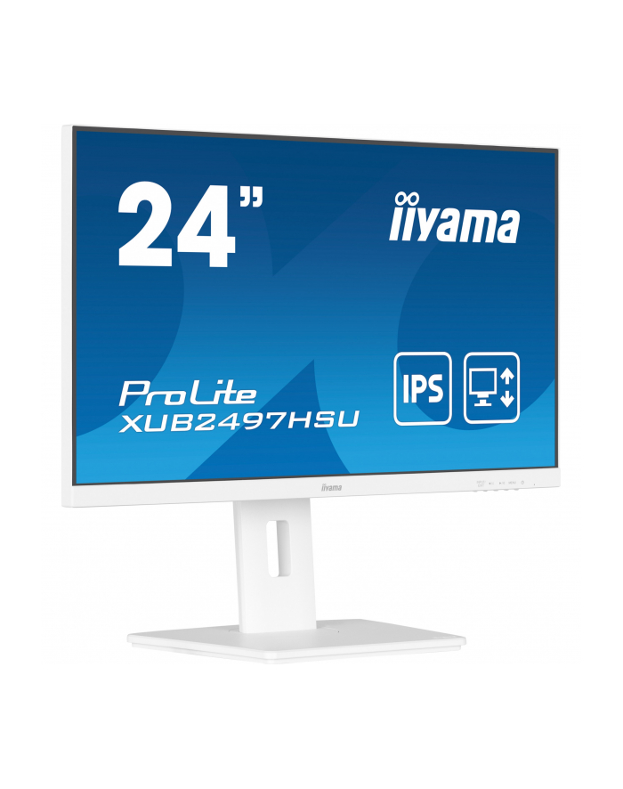 IIYAMA XUB2497HSU-W2 24inch IPS FHD 100Hz Adaptive Sync 300cd/m2 1ms HDMI DP 2xUSB 2.0 Speakers 15cm Height Adj. Stand White (P) główny
