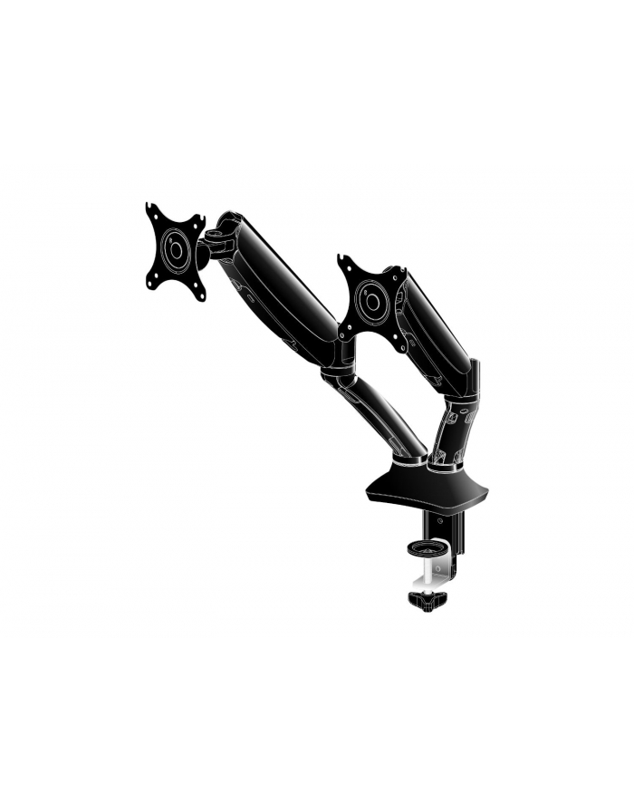 IIYAMA DS3002C-B1 ACC Flexible desk mount for dual monitor 10i-27i height adj. gas spring size VESA 75x75/100x100 1-5kg (P) główny