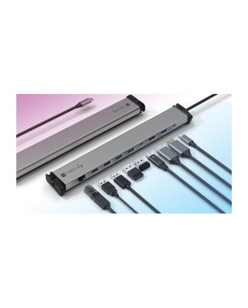 TECHLY Stacja dokująca USB-C na HDMI/USB-C/USB-A/RJ-45/USB-C PD
