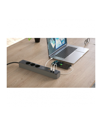 Hama 3 gniazda SCHUKO, 1,4M, 2 USB-C, 1 USB-A, Power Delivery, 100W Listwa zasilająca | HAMA | 3 gniazda | SCHUKO | 1,4m | Power Delivery | czarna | 100W
