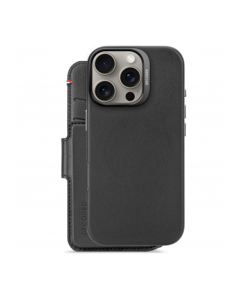 Decoded Leather Detachable Wallet do iPhone 16 Pro MagSafe czarny