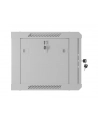 Szafa instalacyjna Lanberg rack wisząca 19'' 6U 600x450 drzwi perforowane szara (flat pack) - nr 3