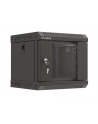 Szafa instacyjna Rack Lanberg Wisząca 10'' 4U 300x300 Drzwi Przeszkolone (flat pack) Czarna - nr 10