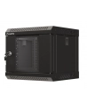 Szafa instacyjna Rack Lanberg Wisząca 10'' 4U 300x300 Drzwi Przeszkolone (flat pack) Czarna - nr 8