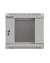 Szafa instacyjna Rack Lanberg Wisząca 10'' 4U 300x300 Drzwi Przeszkolone (flat pack) Szara - nr 5