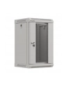 Szafa instalacyjna Rack Lanberg Wisząca 10'' 9U 300x300 Drzwi Przeszklone (flat pack) Szara - nr 1