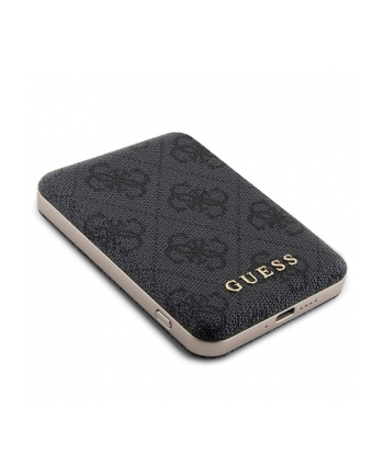 Guess Bundle Pack MagSafe 4G Metal Gold Logo - Zestaw etui + Power Bank 5000mAh MagSafe iPhone 13 Pro Max (czarny)