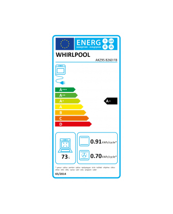whirlpool Piekarnik z hydromasażem | AKZ9S 8260 FB | 73 L | Elektryczny | Hydrolityczny | Elektroniczny | Funkcja pary | Konwekcja | Wysokość 59,5 cm | Szerokość 59,5 cm | Czarny