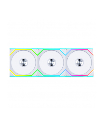 Lian Li UNI FAN SL Bezprzewodowy wentylator ARGB PWM, 3-pak z kontrolerem - odwczerwonyne ostrze, 120 mm, biały