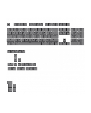 Glorious GPBT Basics, układ ANSI (USA), PBT, Dye-Sub - Armor Grey nr 1