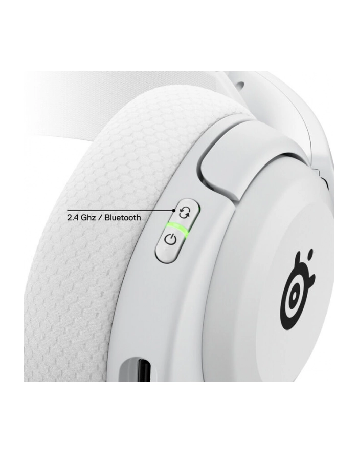 Zestaw słuchawkowy dla graczy SteelSeries | Arctis Nova 5 | Łączność Bluetooth | Nauszne | Mikrofon | Redukcja szumów | Bezprzewodowy | Biały główny