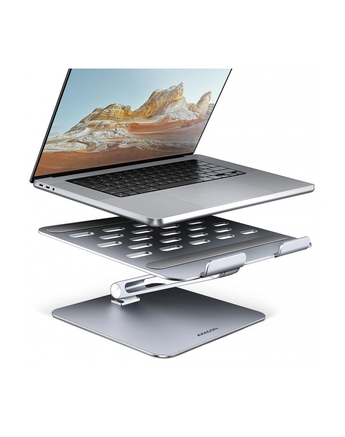Podstawka AXAGON STND-LQ do laptopów i tabletów 10 do 16 cali - srebrna główny