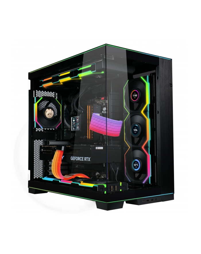Lian Li UNI FAN SL Bezprzewodowy wentylator LCD, ARGB, PWM, 3-pak z kontrolerem - Reverse Blade, 120 mm, główny