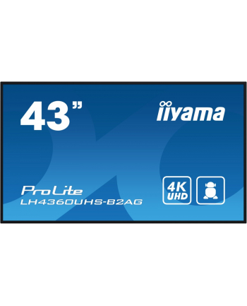 iiyama Monitor 43 LH4360UHS-B2A 24/7, 500cd, 4K, VA, Wifi, 6.5ms, 3xHDMI, 2xUSBR, J45, RS-232C nr 1