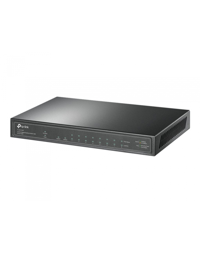 TP-Link TL-SG1210P łącza sieciowe Nie zarządzany Gigabit Ethernet (10/100/1000) Obsługa PoE Szary główny
