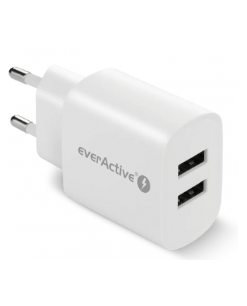 everactive Ładowarka sieciowa 2X USB 2,4A 12W Biała