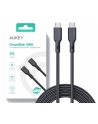 aukey CB-KCC101 kevlarowy kabel USB C - USB C | 1m | 5A | 100W PD | 20V - nr 1