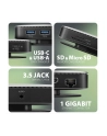 axagon HMC-UFO Wieloportowy hub 9in1 USB-C 3.2 Gen 2 10Gbps HDMI M.2 NVMe/SATA audio PD100W microSD LAN - nr 14