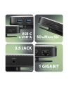 axagon HMC-UFO Wieloportowy hub 9in1 USB-C 3.2 Gen 2 10Gbps HDMI M.2 NVMe/SATA audio PD100W microSD LAN - nr 51