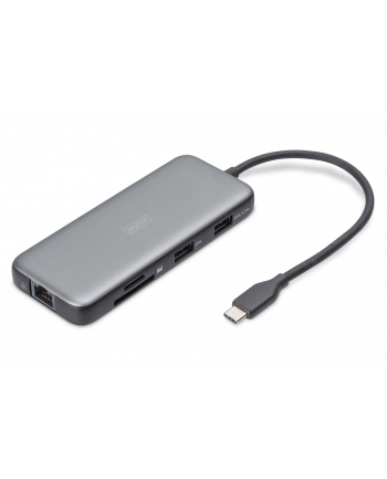 DIGITUS USB-C Docking Station 7-Port 1x HDMI 3x USB 3.2 Gen 2 1x RJ45 1x SD 1x MicroSD 1x PD