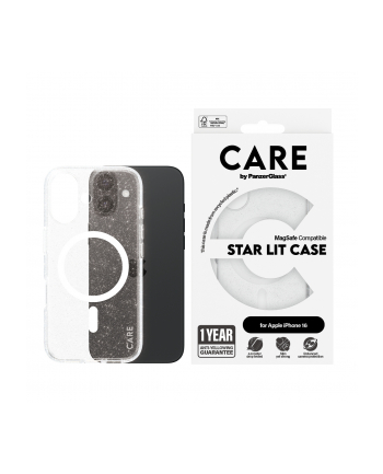 Care By Panzerglass Case Flagship Star Lit With White Magsafe Iphone 16 nr 2