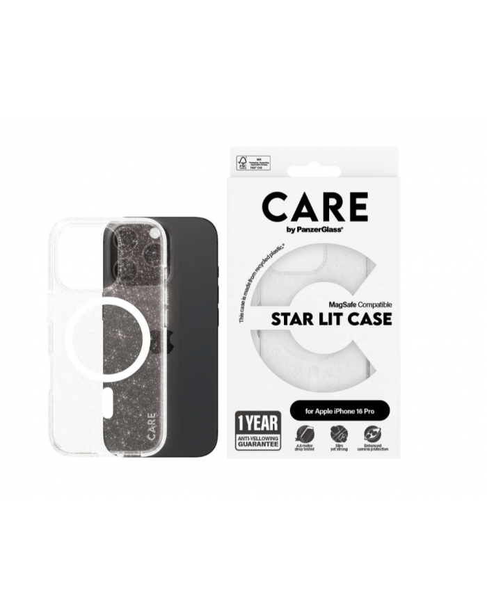 Care By Panzerglass Case Flagship Star Lit With White Magsafe Iphone 16 Pro główny