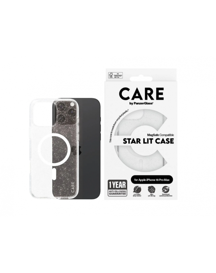 Care By Panzerglass Case Flagship Star Lit With White Magsafe Iphone 16 Pro Max główny