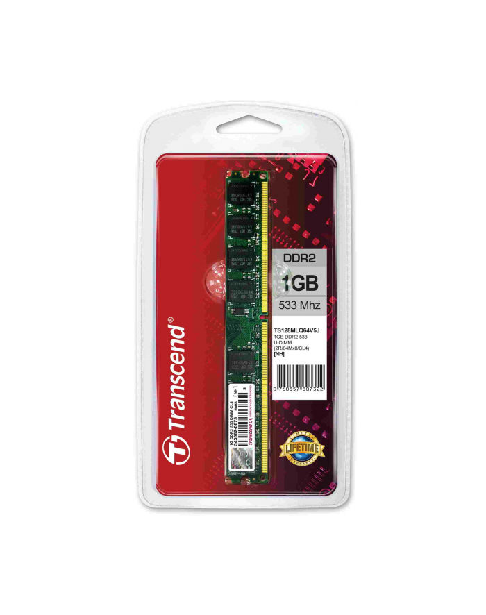 Memory 1GB DIMM DDR2-533 CL4 Retail główny