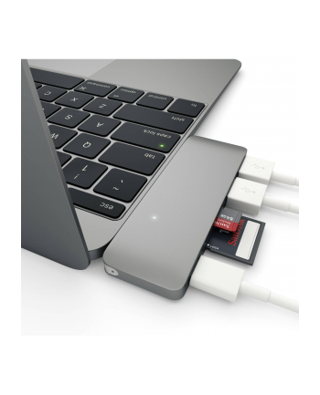 Satechi Type-C USB Passthrough Hub space gray