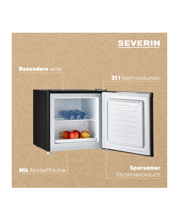 Lodówka Severin GB8880 jednodrzwiowa 49,6 cm Czarna nr 1