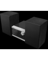 Panasonic SC-PM272 Mikrowieża z CD, radiem FM i Bluetooth (DAB+, 20W, system głośników 10 cm z otworem bass reflex, Bluetooth Remaster), srebrna - nr 2