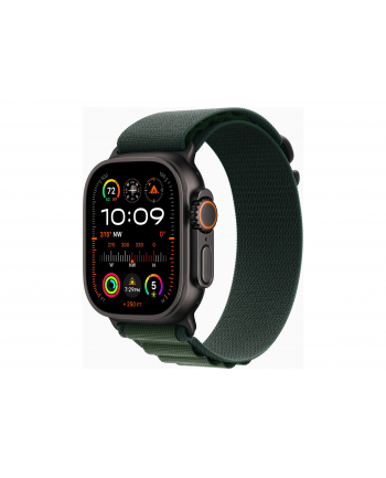 Apple Watch Ultra 2 GPS + Cellular Koperta z tytanu czarna 49mm opaska Alpine ciemnozielony Rozmiar L (MX4Q3UL/A)