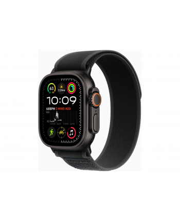 Apple Watch Ultra 2 GPS + Cellular Koperta z tytanu czarna 49mm opaska Trail czarny Rozmiar M/L (MX4V3UL/A)