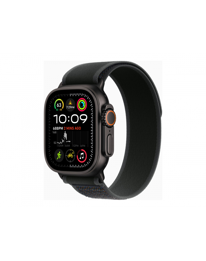 Apple Watch Ultra 2 GPS + Cellular Koperta z tytanu czarna 49mm opaska Trail czarny Rozmiar M/L (MX4V3UL/A) główny